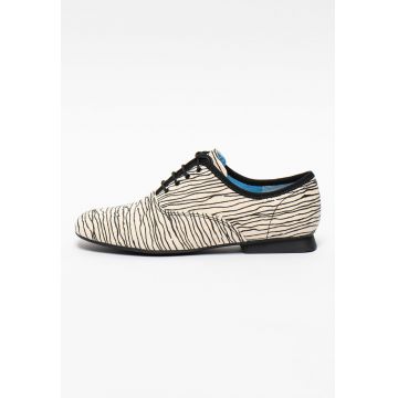 Pantofi din material textil cu imprimeu zebra