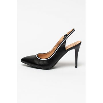 Pantofi slingback de piele ecologica