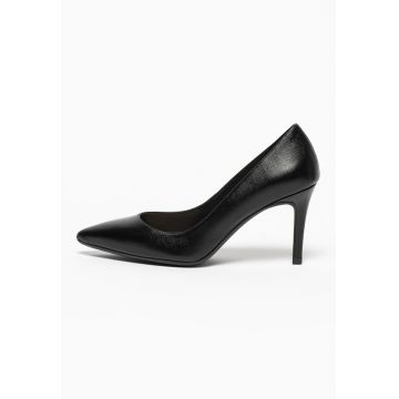 Pantofi stiletto de piele saffiano cu varf ascutit Alysee Pantofi stiletto de piele saffiano cu varf ascutit Alysee
