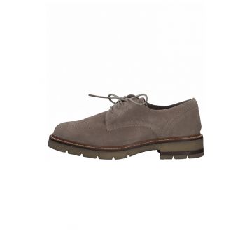 Pantofi brogue de piele intoarsa