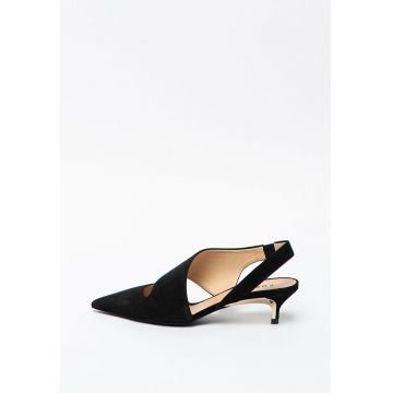 Pantofi slingback de piele cu toc kitten Code