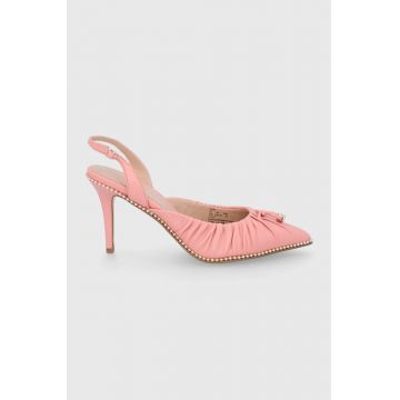 Coach stilettos de piele Wionna culoarea roz