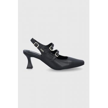 Karl Lagerfeld stilettos de piele Panache culoarea negru, cu toc deschis Karl Lagerfeld stilettos de piele Panache culoarea negru, cu toc deschis