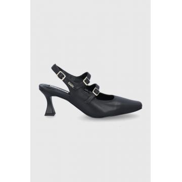 Karl Lagerfeld stilettos de piele Panache culoarea negru, cu toc deschis