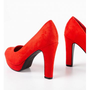 Pantofi Heathe Rosii
