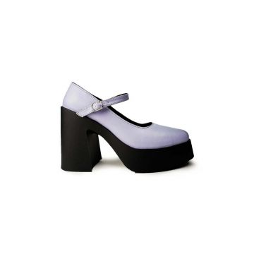 Altercore pumps Darkenda culoarea violet, cu toc drept