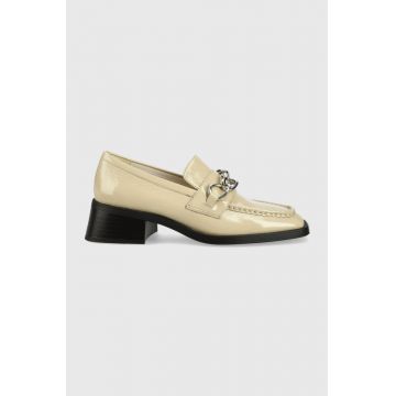 Vagabond pantofi de piele Blanca femei, culoarea bej, cu toc drept
