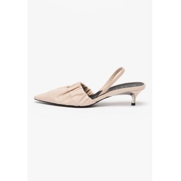 Pantofi slingback de piele cu toc kitten Code Stretch