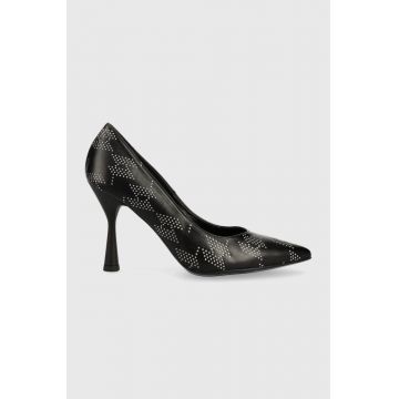 Karl Lagerfeld pantofi cu toc Panache Hi culoarea negru Karl Lagerfeld pantofi cu toc Panache Hi culoarea negru