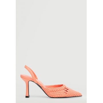 Pantofi slingback cu aspect impletit Paris