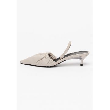 Pantofi slingback de piele cu toc kitten Code Stretch