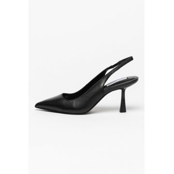 Pantofi slingback de piele cu varf ascutit Lustrous