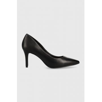 Aldo stilettos de piele culoarea negru