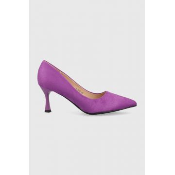 Answear Lab pantofi cu toc culoarea violet