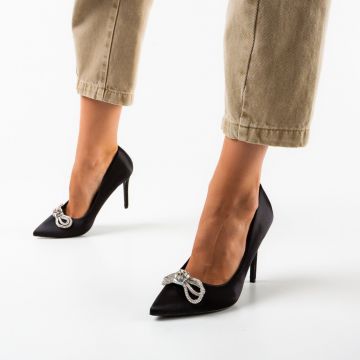 Pantofi cu toc Crule Negri 2 Pantofi cu toc Crule Negri 2