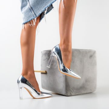 Pantofi dama Aple Argintii