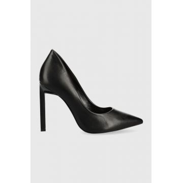 Aldo stilettos de piele Kennedi culoarea negru