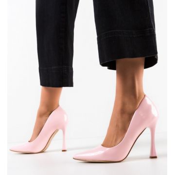 Pantofi cu toc Lindo Roz