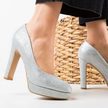 Pantofi dama Jubes Arginti