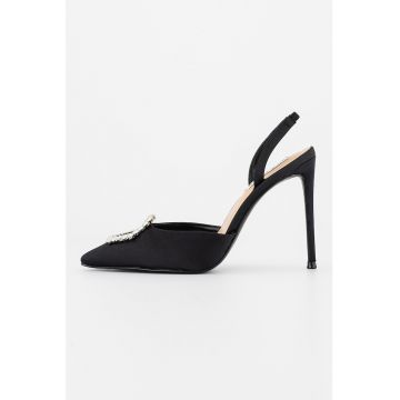 Pantofi slingback cu aplicatie cu strasuri Vionnet