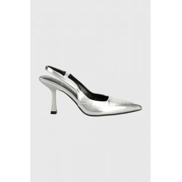 Answear Lab pantofi cu toc culoarea argintiu Answear Lab pantofi cu toc culoarea argintiu