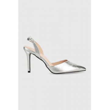 Answear Lab pantofi cu toc culoarea argintiu Answear Lab pantofi cu toc culoarea argintiu