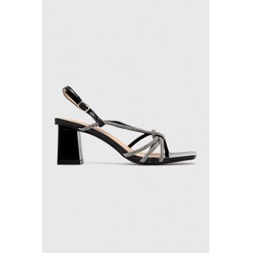 Answear Lab pantofi cu toc culoarea negru