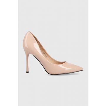 Answear Lab pantofi cu toc culoarea roz
