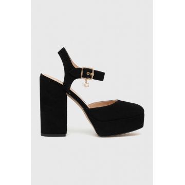 Coach tocuri din piele intoarsa Ce296 Isabella Suede culoarea negru, cu toc drept, cu toc deschis Coach tocuri din piele intoarsa Ce296 Isabella Suede culoarea negru, cu toc drept, cu toc deschis
