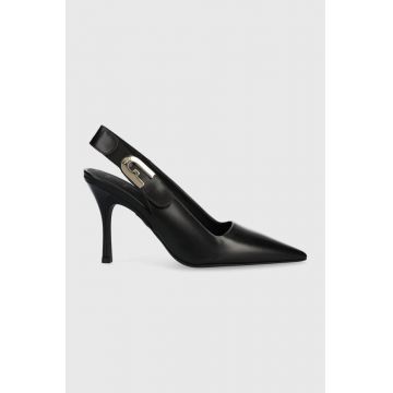 Furla stilettos de piele Sign Slingback culoarea negru, YG05SGN WU0000 O6000