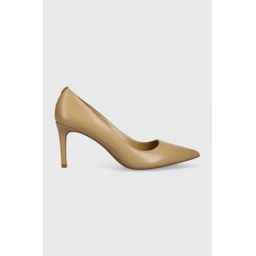 MICHAEL Michael Kors stilettos de piele Alina culoarea maro, 40F2HNMP2L