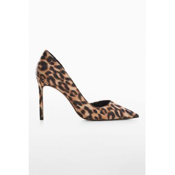 Pantofi cu varf ascutit si animal print Audrey