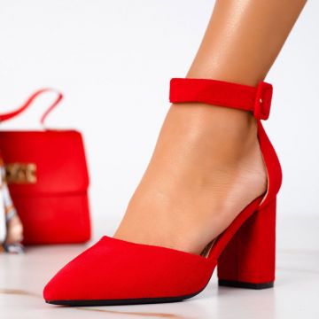 Pantofi Dama cu Toc Josie2 Rosii #13320