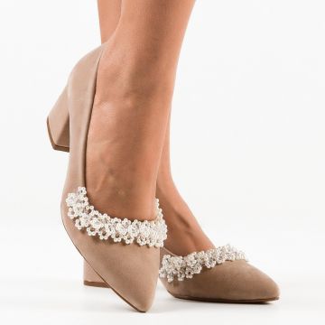 Pantofi dama Perly Bej 2 Pantofi dama Perly Bej 2