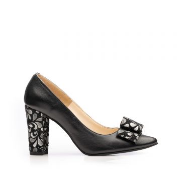 Pantofi eleganți damă din piele naturală - 06 Negru Box