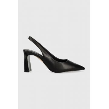 Aldo pantofi de piele Amira culoarea negru, cu toc drept, cu toc deschis, 13540171.AMIRA