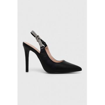 Answear Lab pantofi cu toc culoarea negru