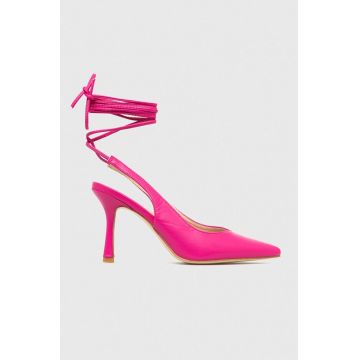 Answear Lab pantofi cu toc x colecția limitată SISTERHOOD culoarea roz