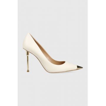 Elisabetta Franchi stilettos de piele culoarea bej, SA14L31E2