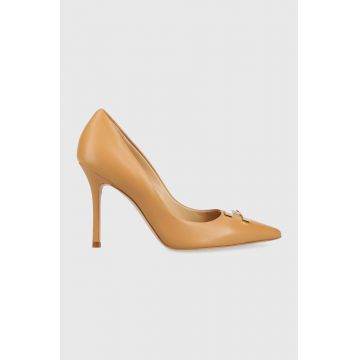 Elisabetta Franchi stilettos de piele culoarea maro, SA13B31E2