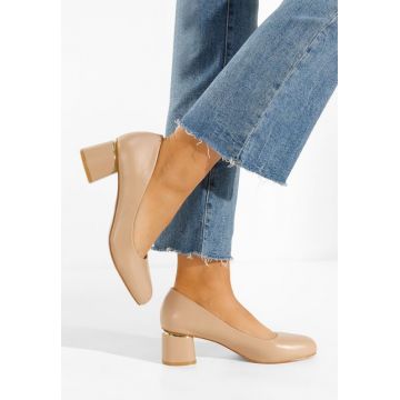 Pantofi cu toc gros kaki Cabrilla Pantofi cu toc gros kaki Cabrilla