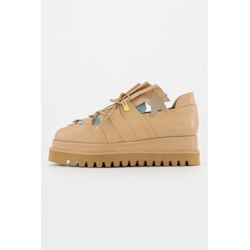 Pantofi wedge de piele Pantofi wedge de piele