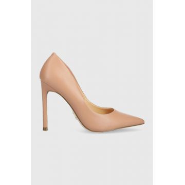 Steve Madden stilettos de piele Vaze culoarea bej