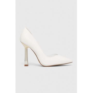 Aldo pantofi cu toc Paisley culoarea alb, 13568605.Paisley Aldo pantofi cu toc Paisley culoarea alb, 13568605.Paisley