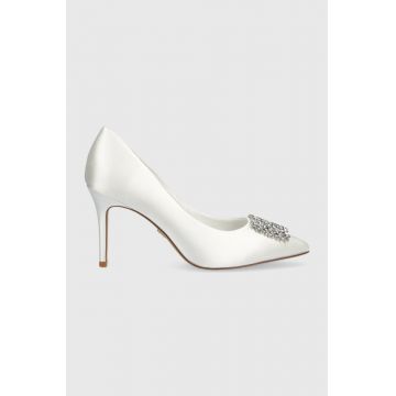 Aldo pantofi cu toc Platine culoarea alb, 13571627.Platine Aldo pantofi cu toc Platine culoarea alb, 13571627.Platine