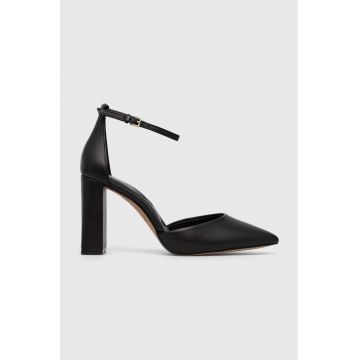 Aldo pantofi de piele Millgate culoarea negru, cu toc drept, 13571686.Millgate