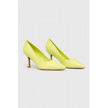 Answear Lab pantofi cu toc culoarea verde