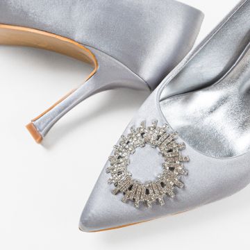 Pantofi dama Gallegos Argintii