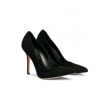 Pantofi din piele intoarsa cu toc stiletto Marylin