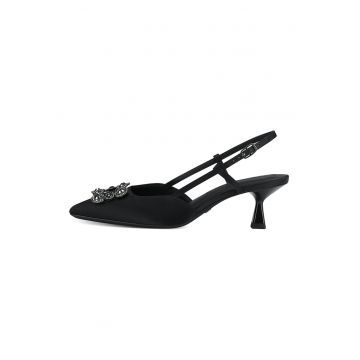 Pantofi slingback cu toc kitten